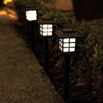 2 Packs Solar-Powered Japanese Style Garden Lamps